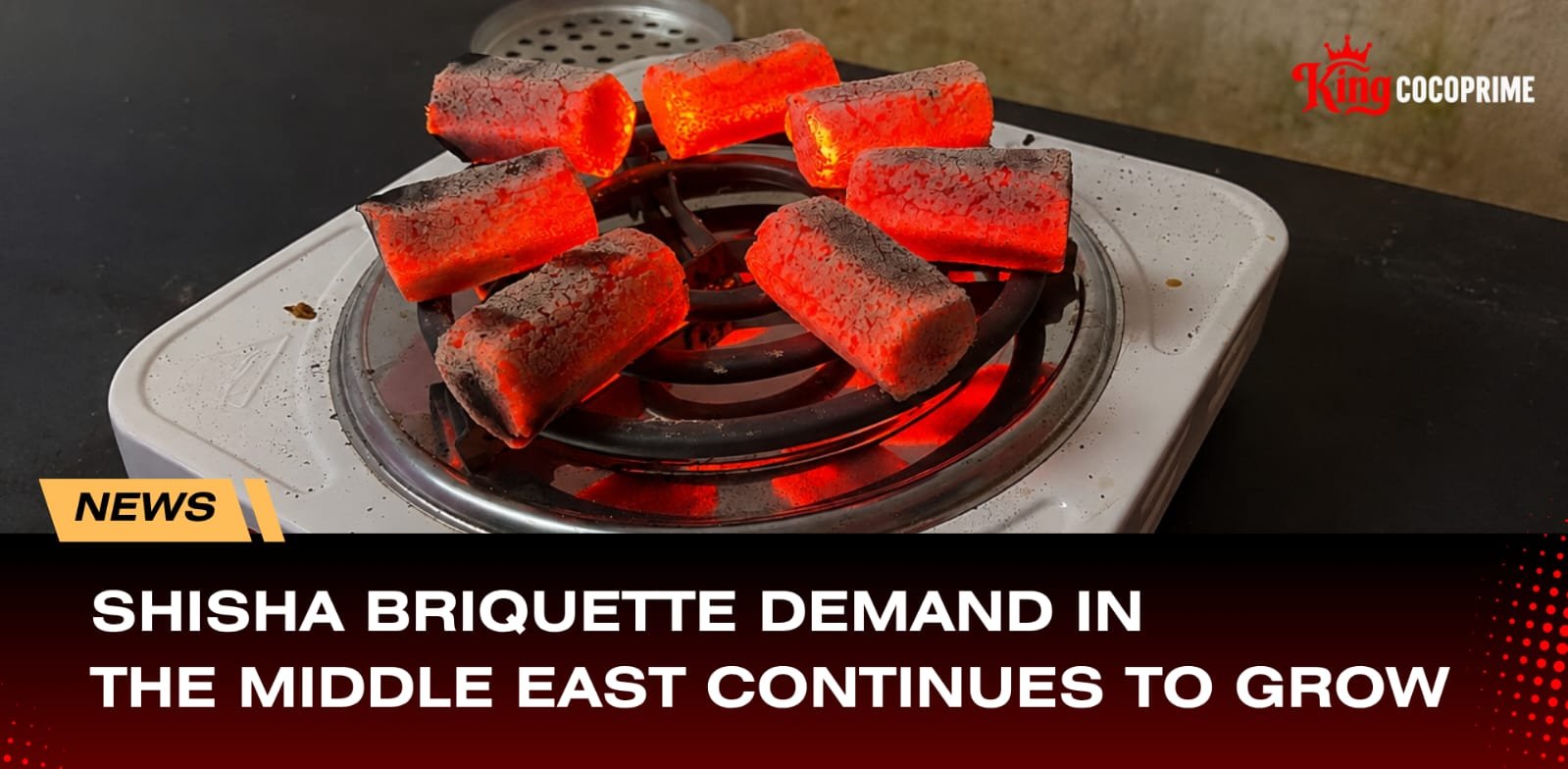 coconut shell charcoal briquettes for the growing Middle East shisha market